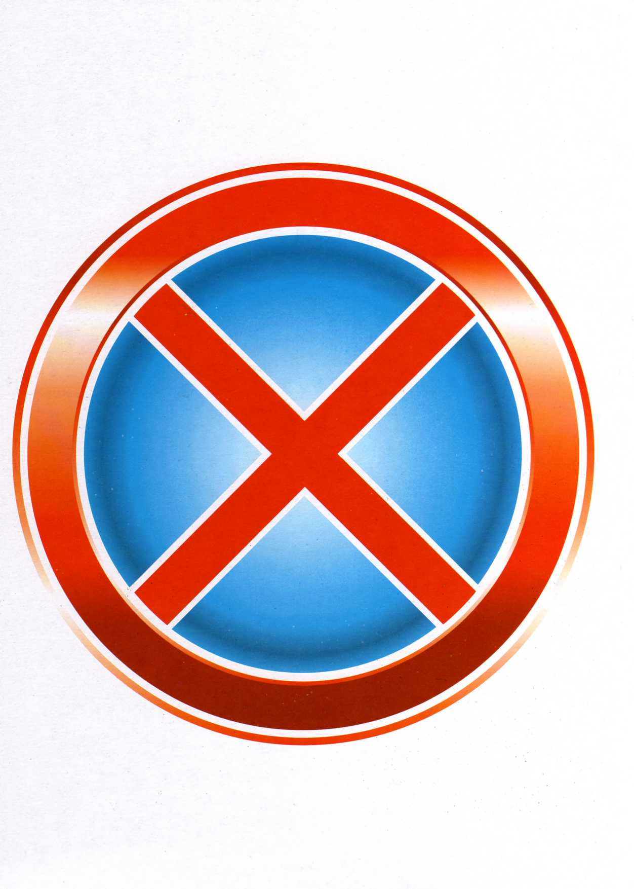 Дорожный знак круг синий перечеркнутый
